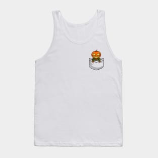 Pixel Pocket Pumpkin Head Tank Top